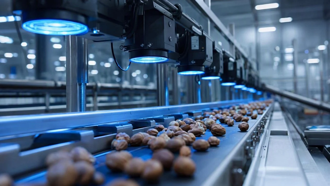 Nut Sorting: ACI OS Boosts Production Throughput & 100% Full Inspection Capacity