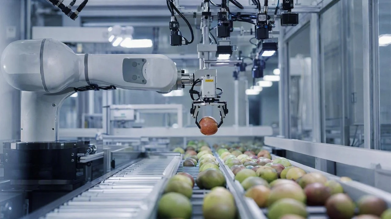 DaoAI 3D Vision: Zero-Code Rapid Changeover & Multi-Variety Small-Batch for Produce Sorting